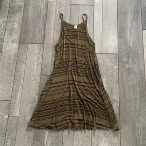 Old Navy Hunter Green Bohemian Printed Dress Size Medium